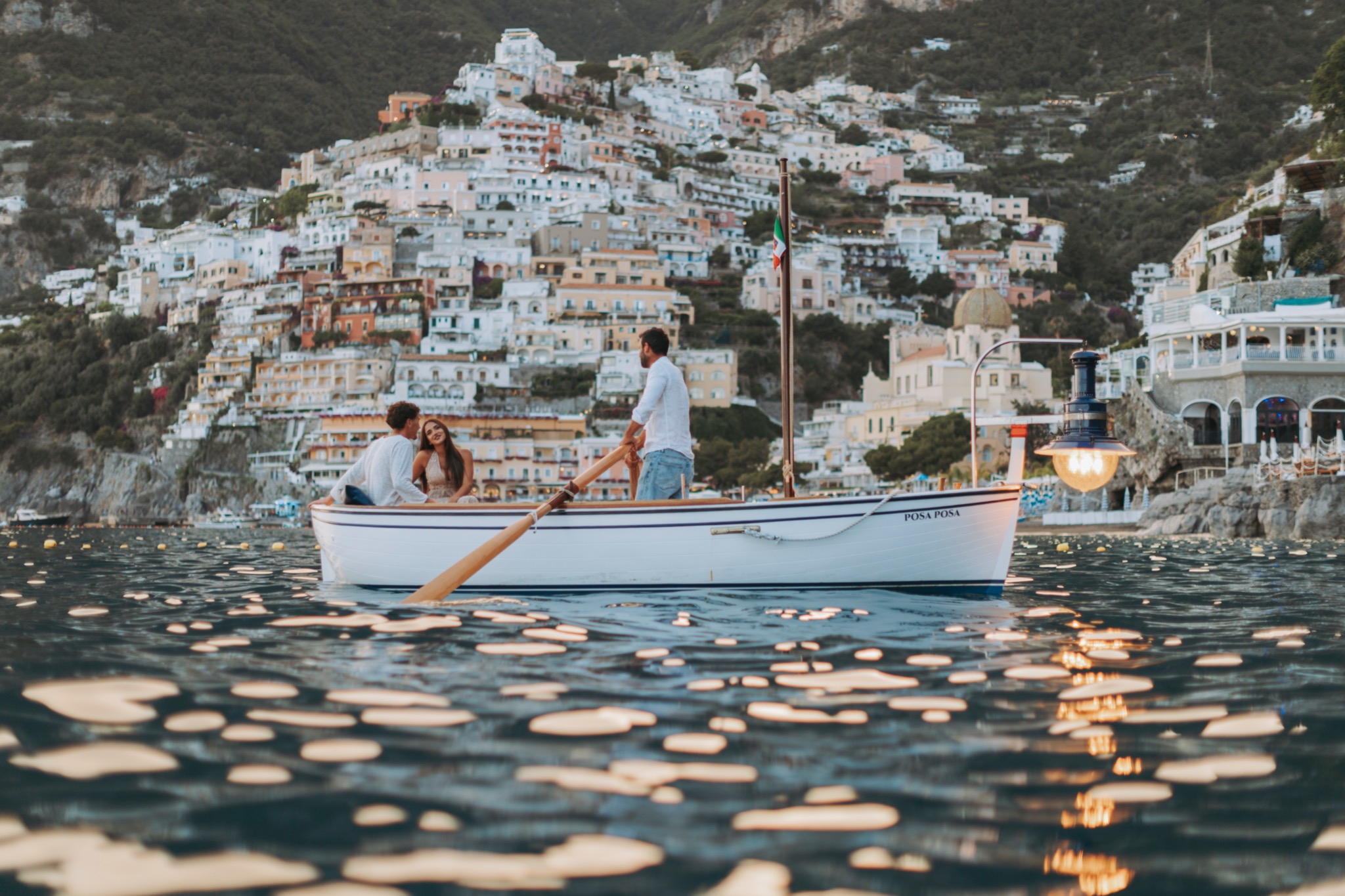 Posa Posa crossing the bay of Positano