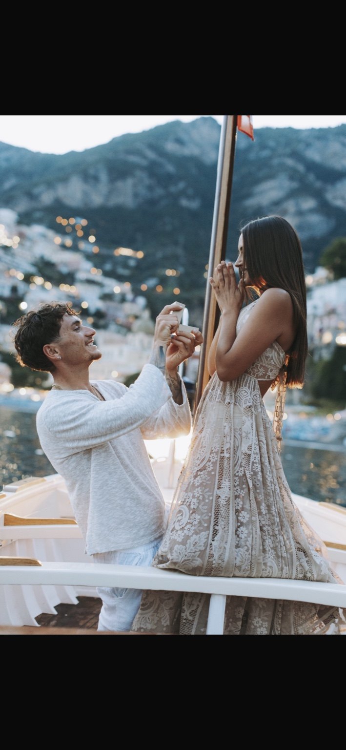 Marriage proposal aboard Posa Posa in Positano